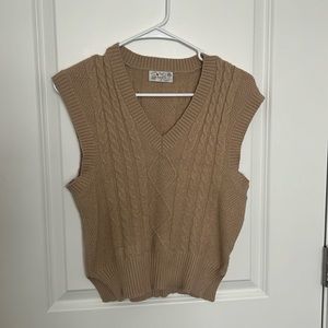 Tan sweater vest
